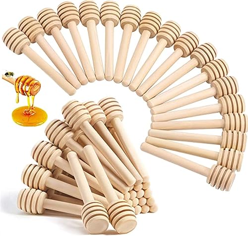 Miniatura 4 de Cuchara de miel, mini cuchara de miel, agitador de miel para lluvia, miel, picnic, fiesta de boda y regalos de cumpleaños (50 piezas), cuchara de