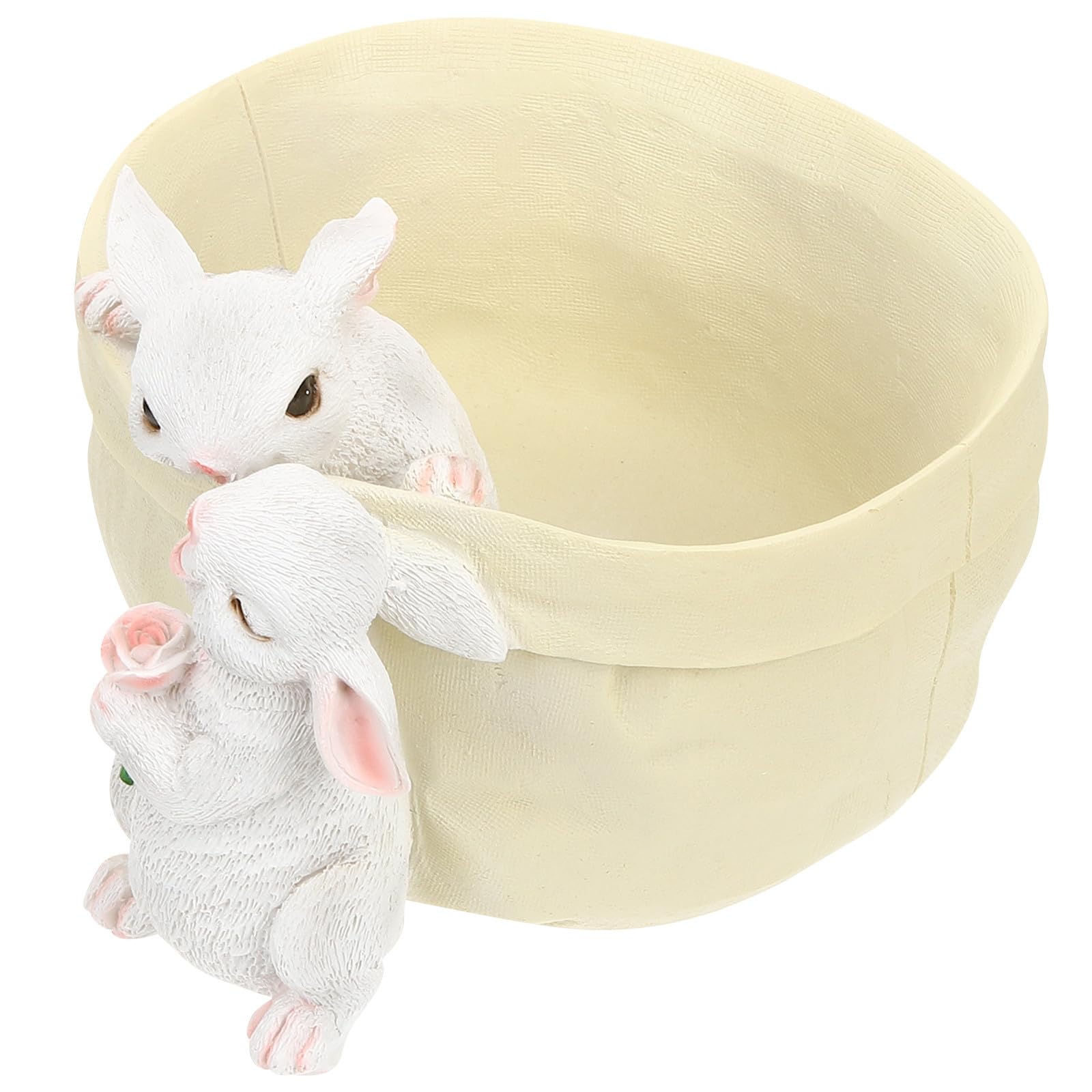 Statue lapin mignon pot de fleurs en résine pour offrir