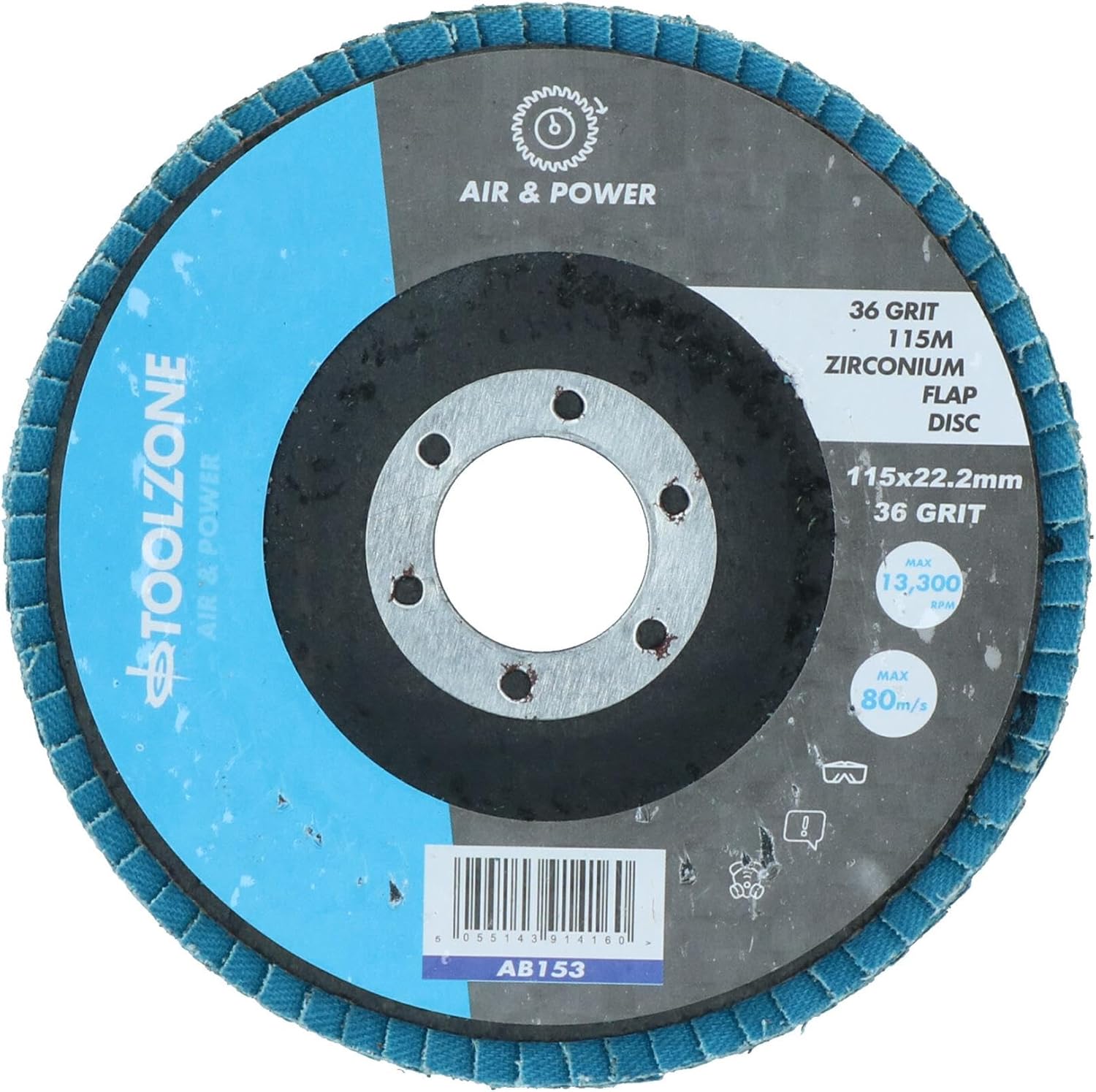 10PK 36 Grit Zirconium Flap Wheel Disc Derusting Grinder TE334