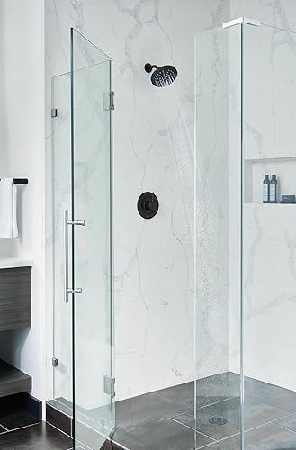 Miniatura 7 de Moen Align T2192NHBL - Kit de molduras de ducha Posi-Temp de equilibrio de presión, color negro mate, sin cabezal de ducha, requiere válvula,