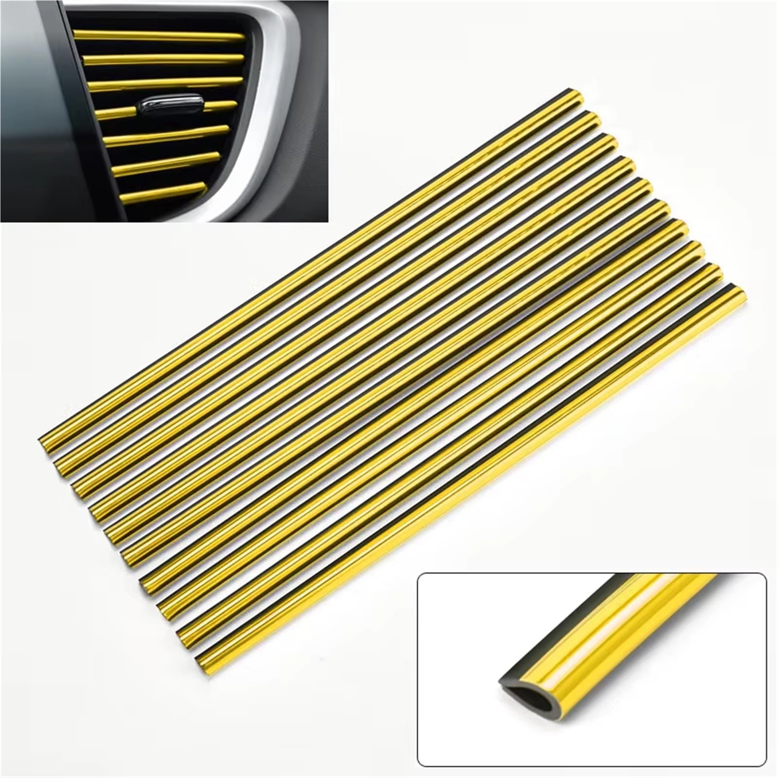 Compatible Con Para Serie 7 F01 2009 2010 2011 2012 2013 2014 2015 Tiras Decorativas De Moldura De Salida De Aire Acondicionado De Coche