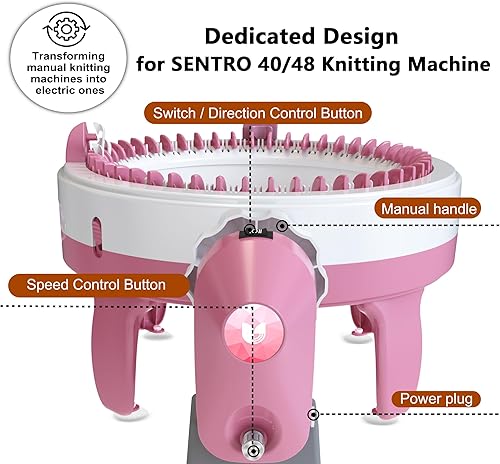 Miniatura 2 de Adaptador eléctrico para máquina de tejer Sentro 40 y 48, adaptador eléctrico automático para máquina de ganchillo, accesorios para máquina de tejer