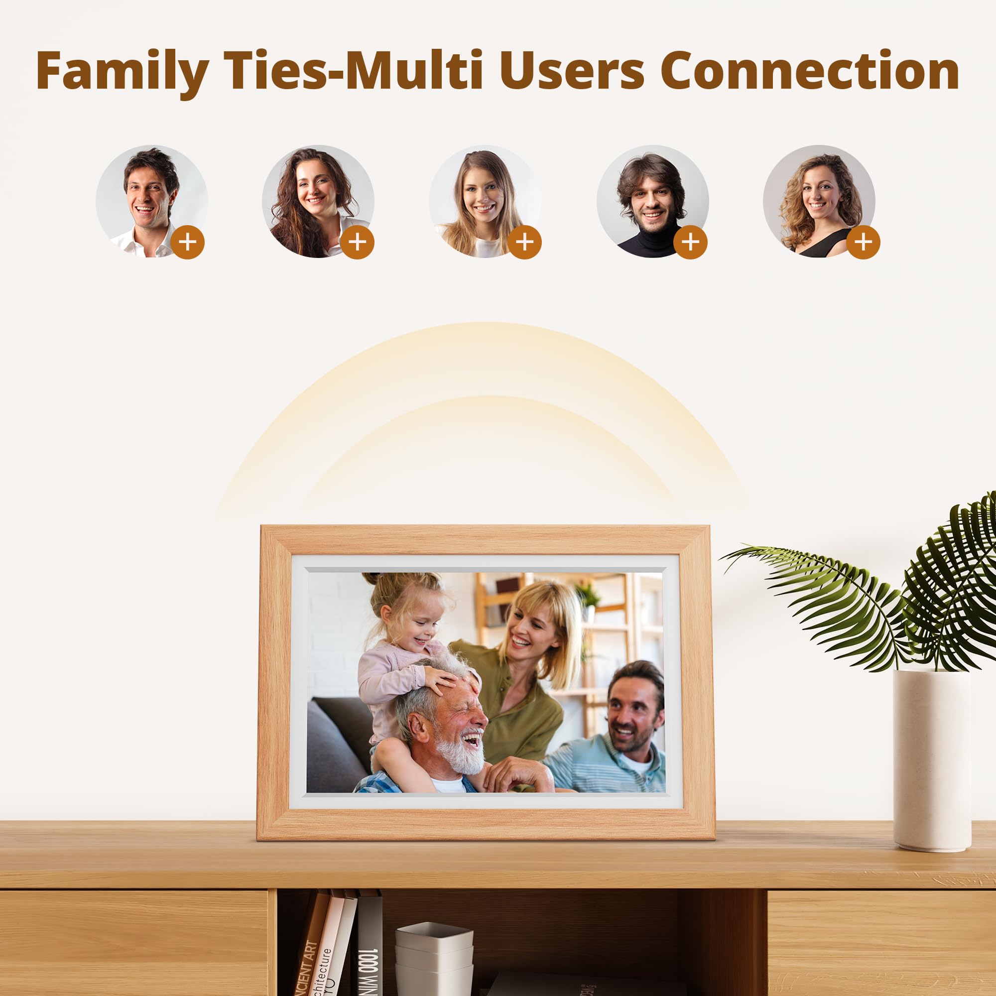 Dragon Touch Cornice digitale WiFi 10 pollici IPS Touch Screen Digital Photo Frame Display, 32 GB di archiviazione, rotazione automatica, condivisione di foto tramite app, e-mail, cloud, classico 10