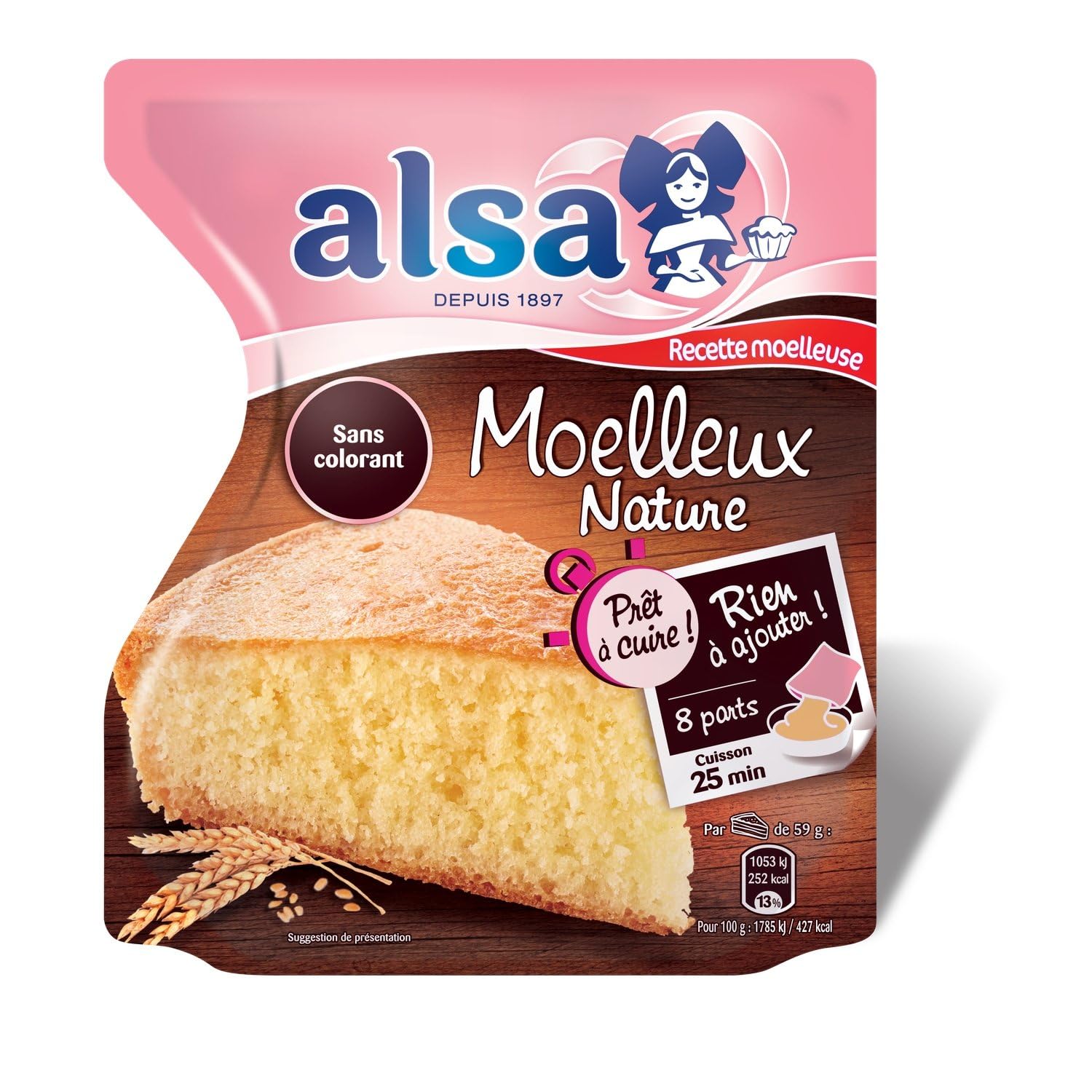 ALSA – Préparation Gâteau Moelleux Nature, Texture Légère et Fondante pour Pâtisserie Maison (Sachet 500g) - Le lot de 3