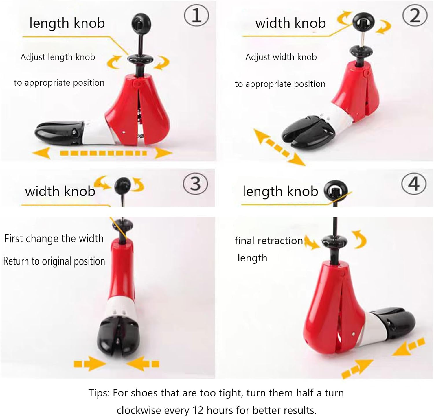 Shoe Expander, Shoe Boot Stretchers, 4 Way Shoe Extender Widener Tool, Shoe Expander For High Heels Boot