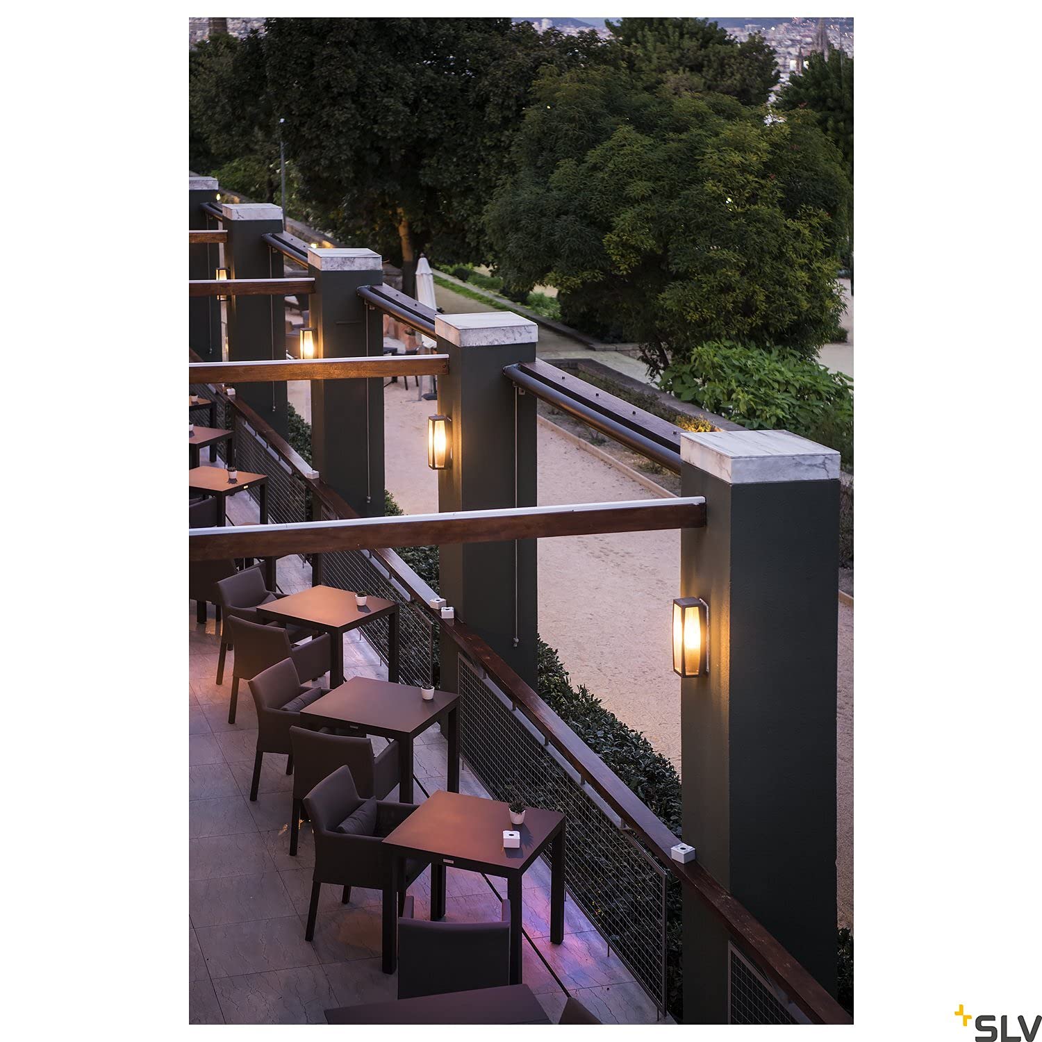 SLV MERIDIAN BOX |Wandlampe für die effektvolle Außenbeleuchtung von Wänden und Hauseingang, LED Strahler, Wandleuchte, Aussenleuchte, Wegeleuchte | E27, IP54