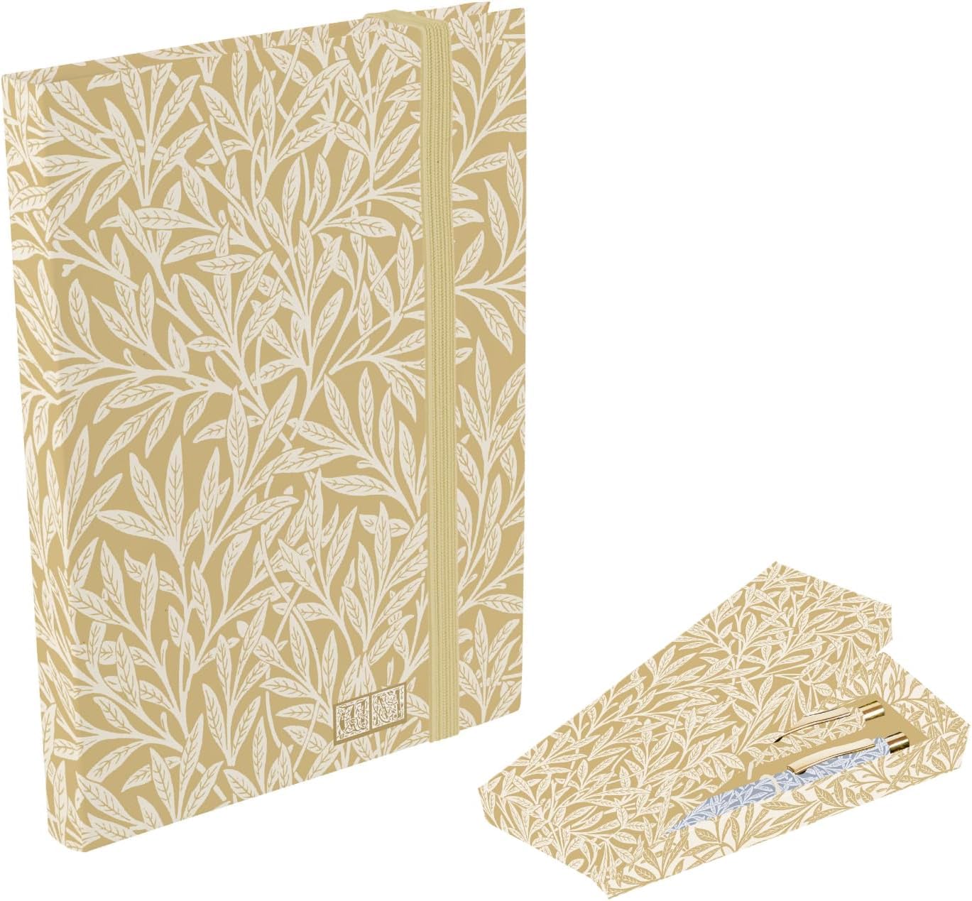 The Gifted Stationery Co. Ltd. Notebook and Pen Set, Elegant Collection (Multi William Morris Willow and Rose A6)