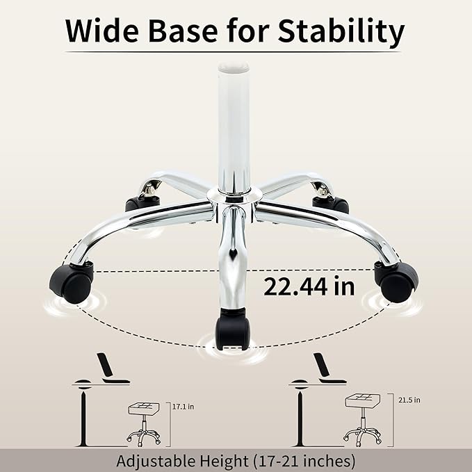 Silla De Oficina Sin Apoyabrazos Giratoria Ajustable Marrón miniatura 5