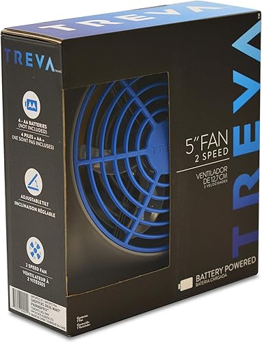 Miniatura 3 de O2COOL - Circulador de aire para escritorio de 5 pulgadas, portátil, con batería FA