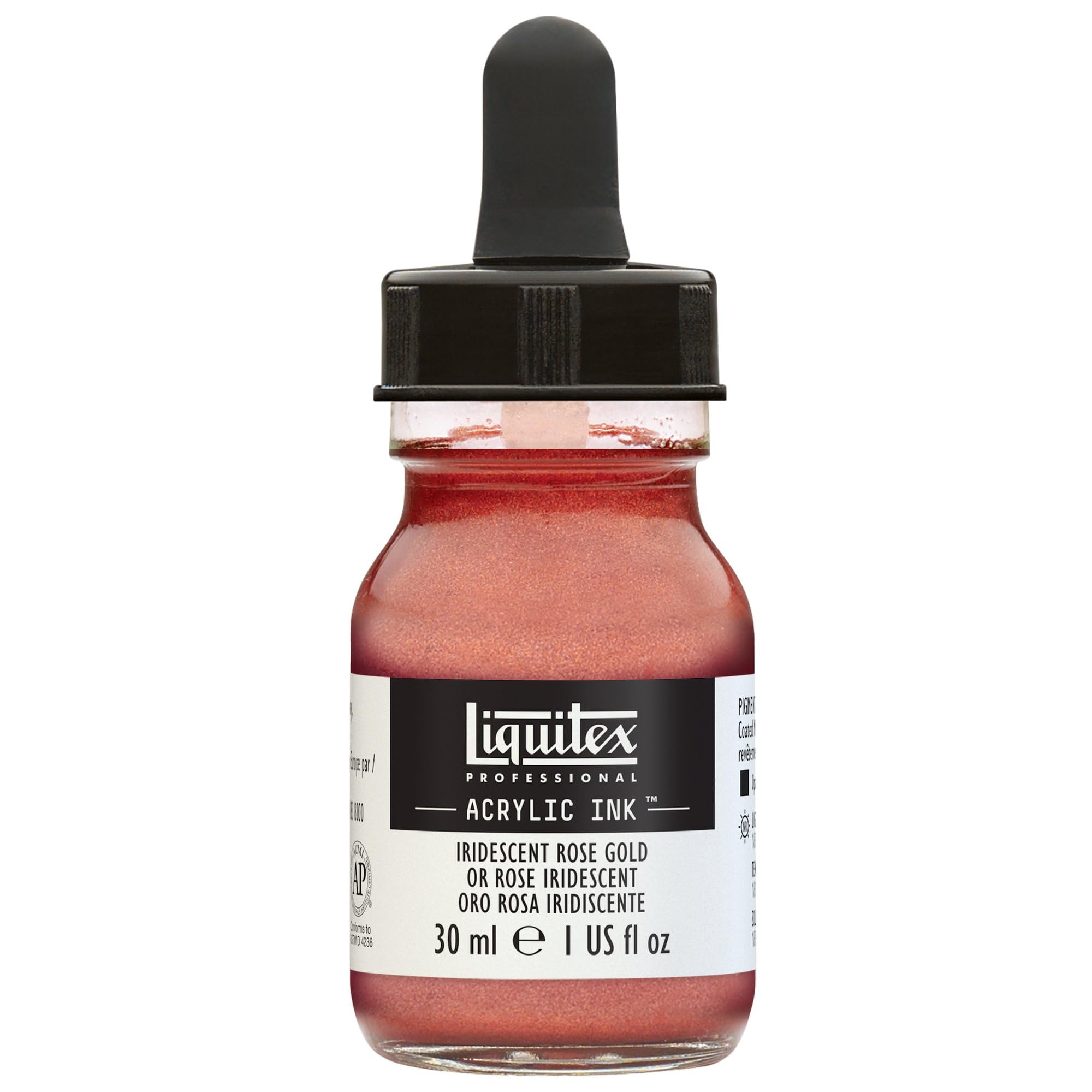 Liquitex 4260227 Liquid Professional Acrylic Paints - Ink, 30 ml, Highly Pigmented Airbrush Paint, Iridescent Pink Gold