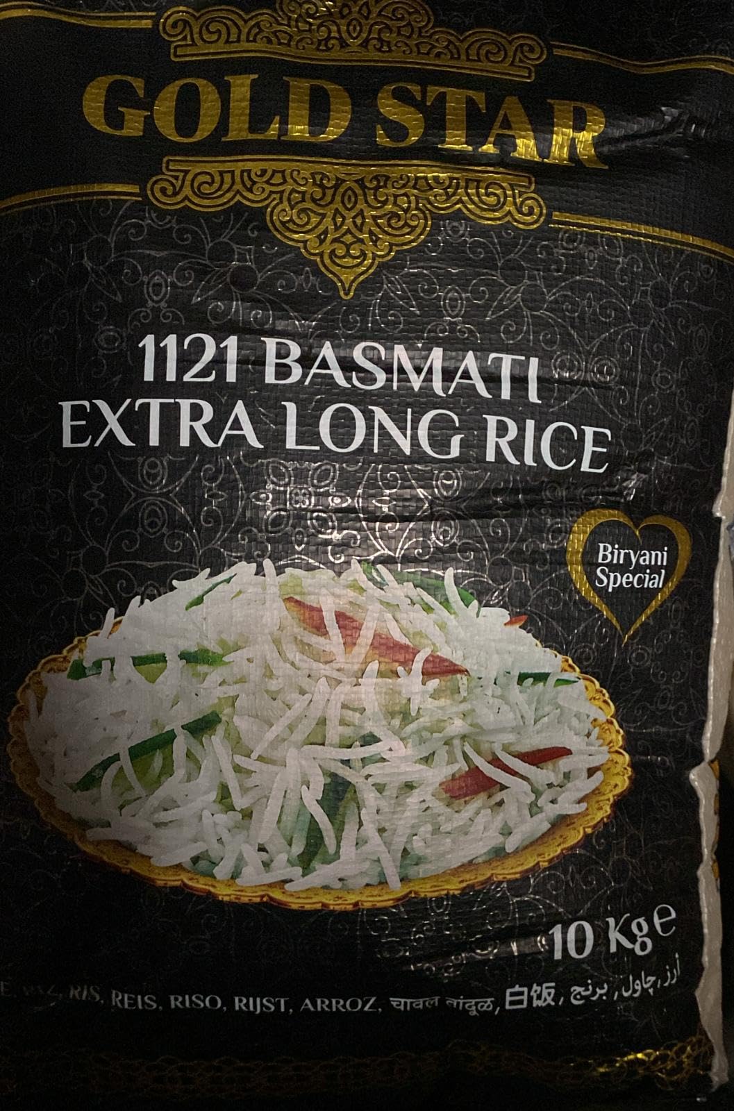 Gold Star 1121 ekstra ryż długoziarnisty Basmati Biryani Ries 1 x 10 kg