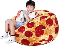 Vista 95 de Lukeight - Puf de almacenamiento de animales de peluche para niños, funda para puf de dinosaurio con cremallera para organizar la habitación