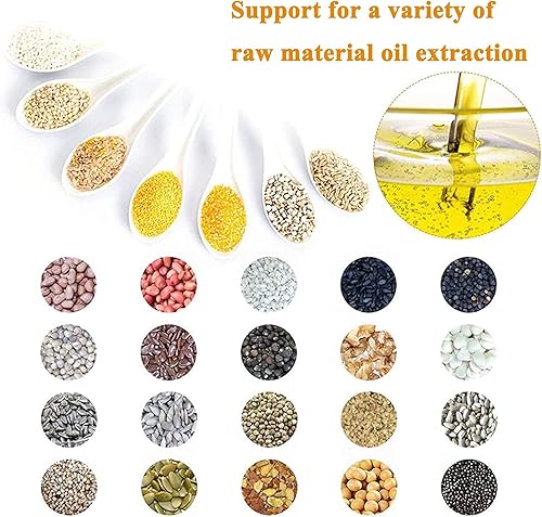 Miniatura 7 de CGOLDENWALL Máquina de prensa de aceite automática comercial para el hogar de 1200 W Máquina de prensado de aceite de semillas de nueces Máquina de