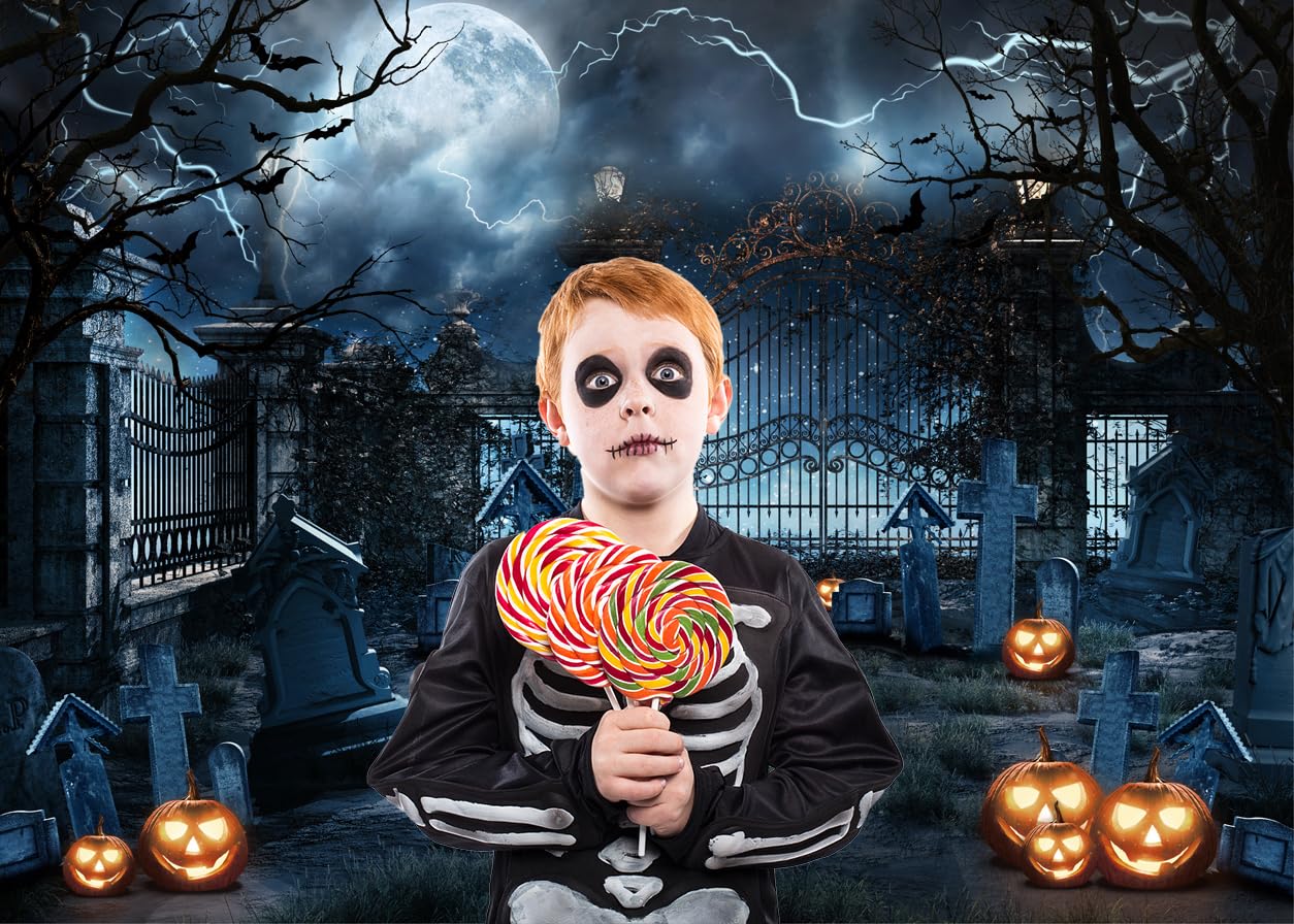 Halloween-Hintergrund „Horrorwald“ 3x2,4m – Fotohintergrund Aus Vinyl Für Gruselige Fotoshootings