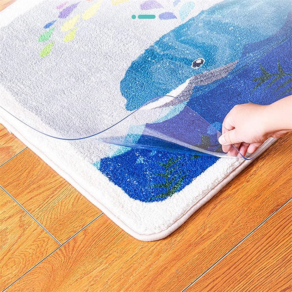 JOJAN Alfombrilla Antideslizante para Silla, Alfombrilla Transparente para Suelo, Protector De Alfombra Antiarañazos, Alfombrilla para Silla De Oficina De PVC (Size : 17x71in/45x180cm)