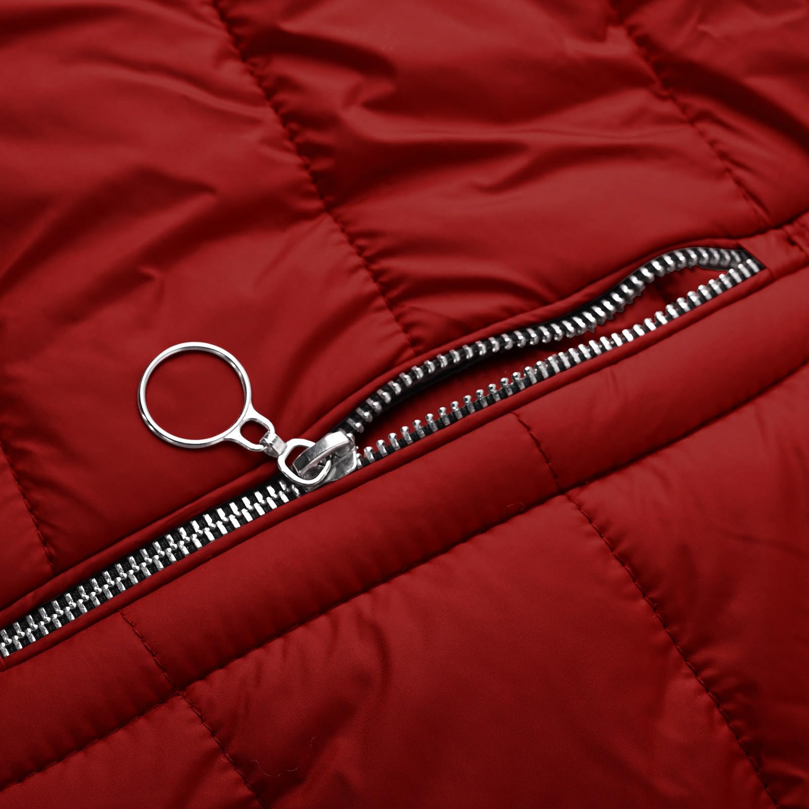 EMATOP Wintermantel Damen Warm Gefüttert Steppjacke Lange Elegant Damenmantel Langarm Winter Parka Jacke mit Kapuze Winterparka Mantel Einfarbig Bequemes Sportjacke Winddicht Outdoorjacke