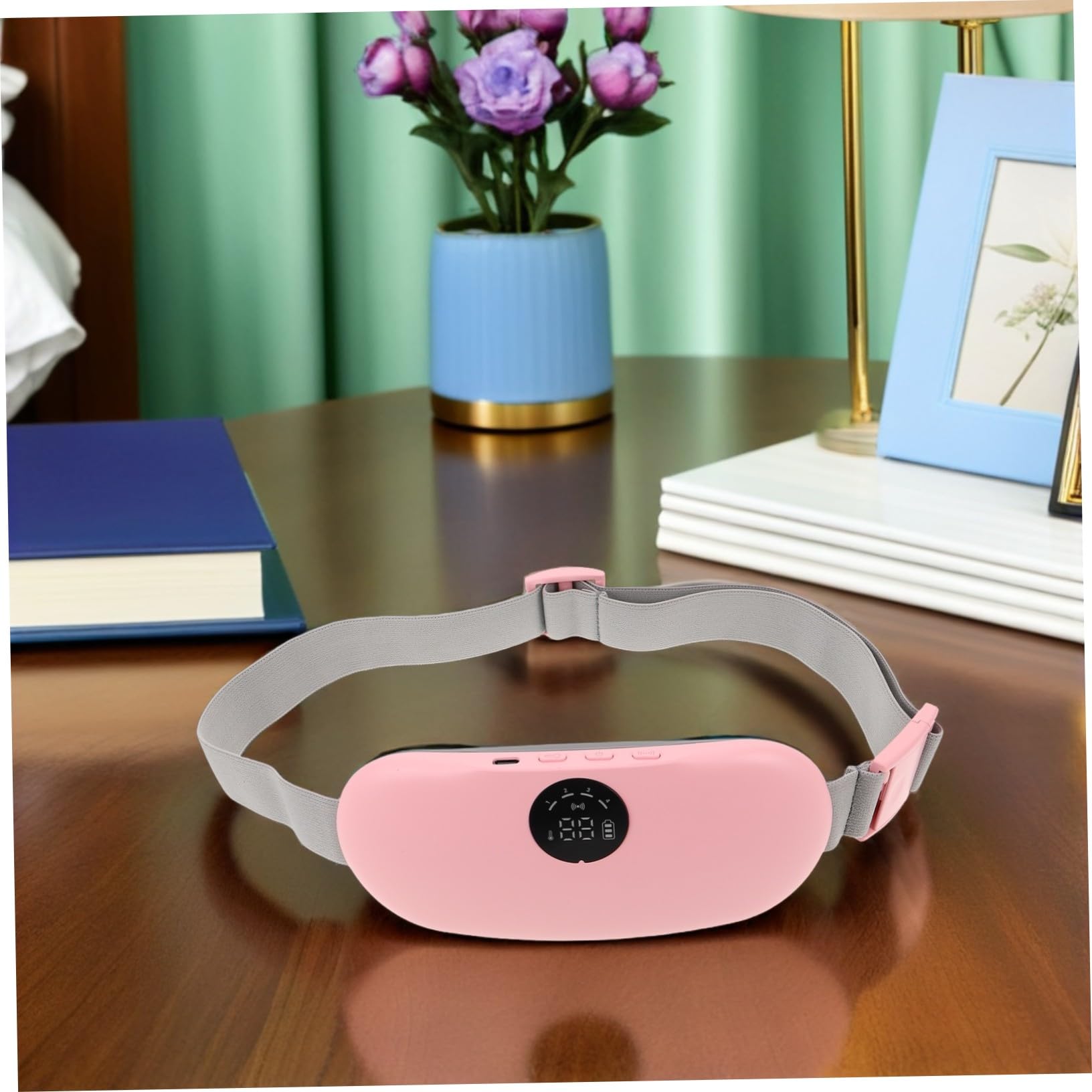 Cinturón Térmico para Cintura y Abdomen Masajeador con Calor Rápido Recargable Portátil para Alivio Menstrual y Calambres Cómodo para Mujeres y Niñas