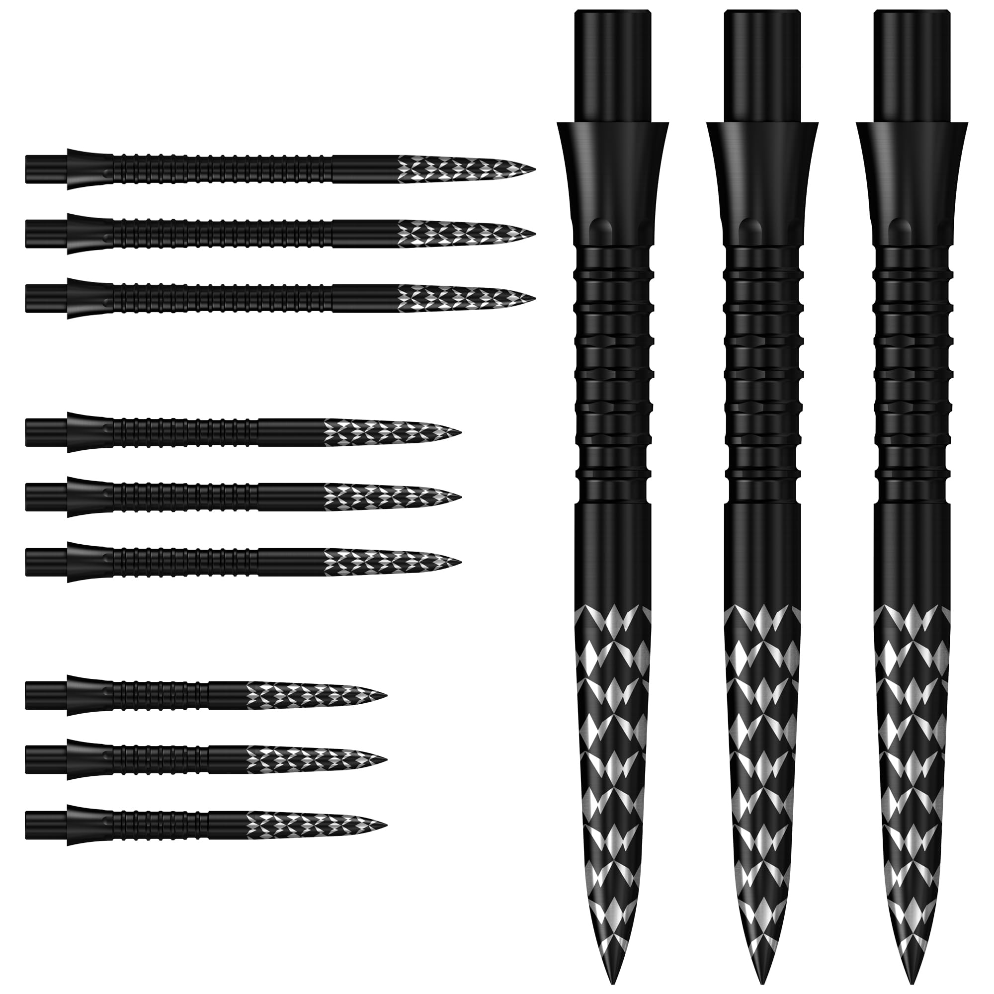 Mission | Caliburn EVO Dart Points | GV Logo | Replacement Steel Tip Dart Points | Laser GV Logo Design | Multiple Colours (Black, 26mm)