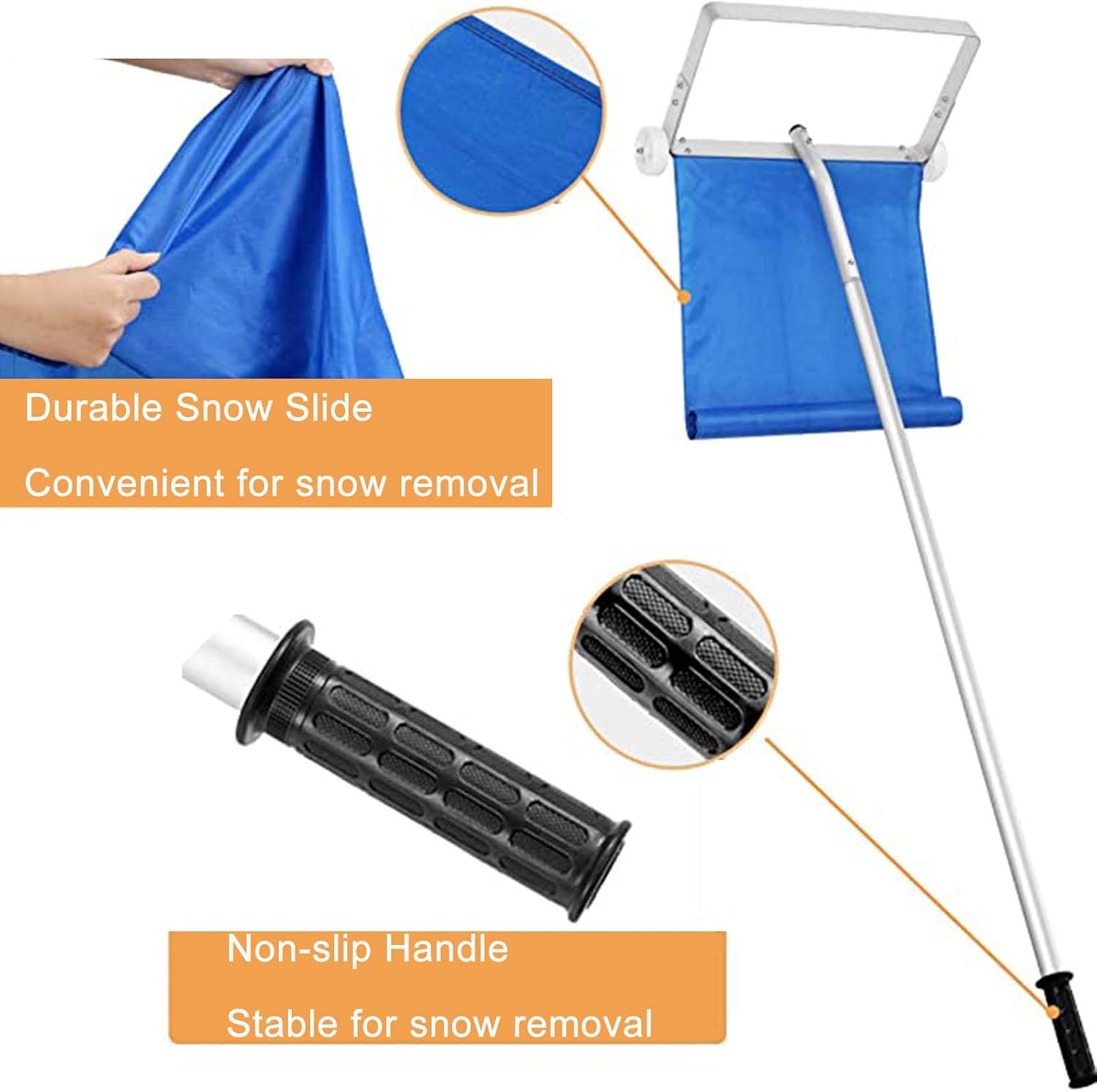 review FACC Roof Rake for Snow Removal, Snow Removal Tool with Wheels and Adjustable Extended Handle Clear Your Roof in No Time Ideal for Long or Low-pitched Roofs
