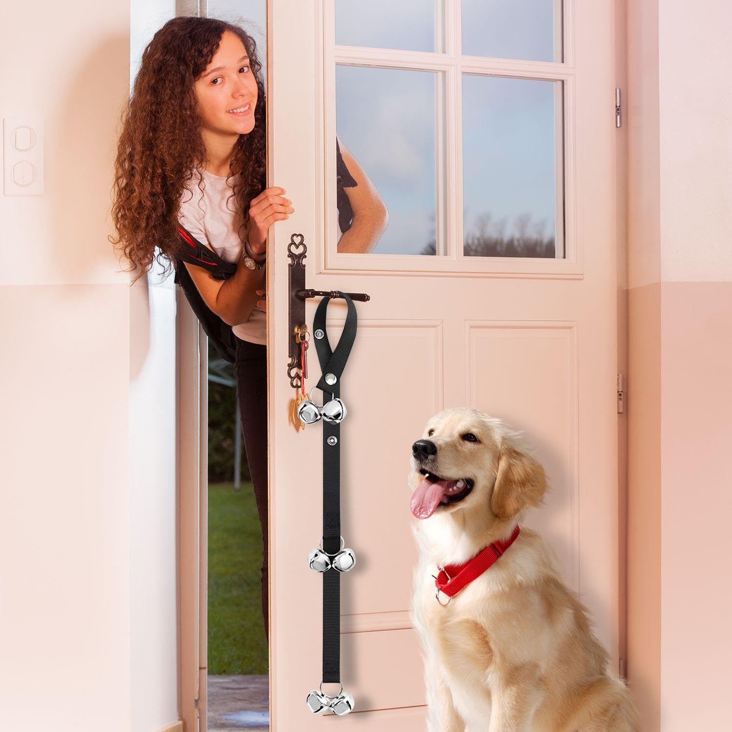 2 Corde per Campanello per Animali Domestici, Campanelli per Addestramento per Animali Domestici, Forniture per Addestramento Vasino per Cani