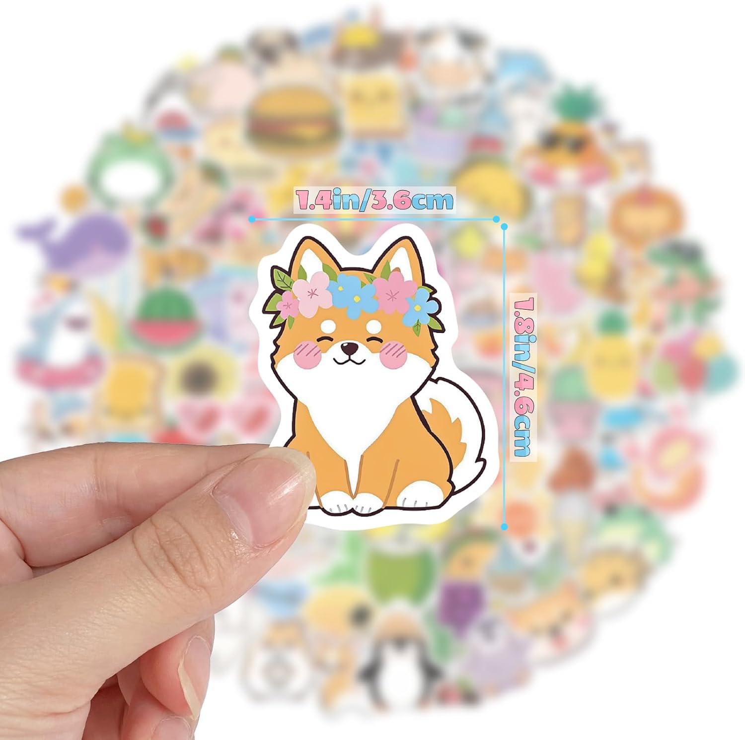 JIXZEN 300 PCS Water Bottle Stickers for Kids,Cute Waterproof Vinyl Laptop Stickers Pack for School Supplies Classroom Teacher Prizes, Fun Gift Sticker Pack for Girls Teens Students