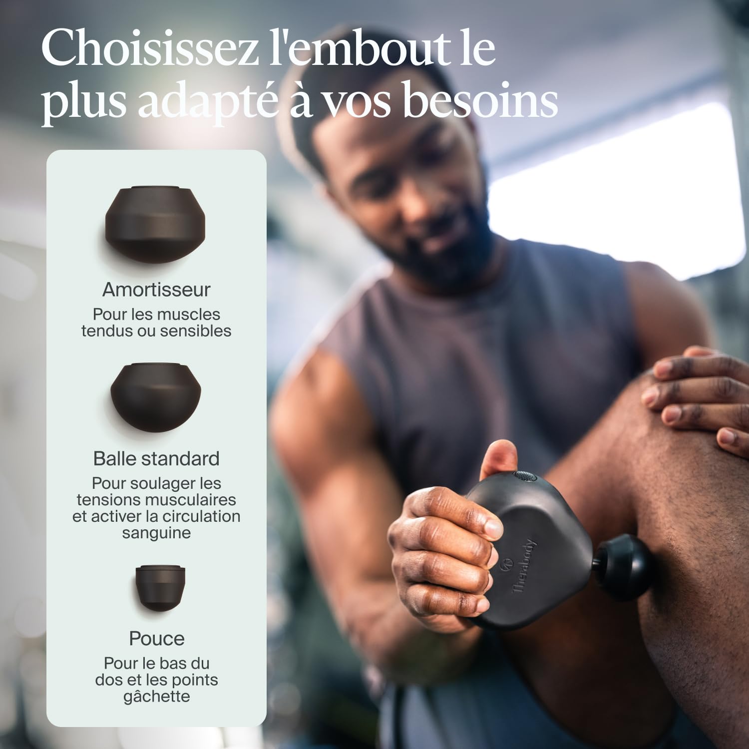 Therabody TheraGun Mini pistolet de massage pour soulager la douleur, thérapie par percussion noire 3e génération