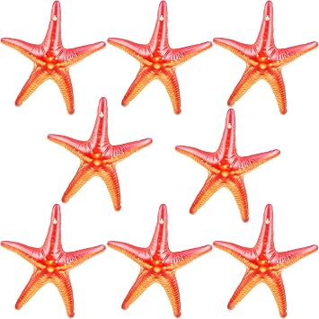 8 Pcs 20inch Inflatable Stafish Balloons Inflatable Aquatic Animal Large Star Fish Blow Up Pool Toys for Mermaid Ocean Theme Ocean Under the Sea Party Decoration