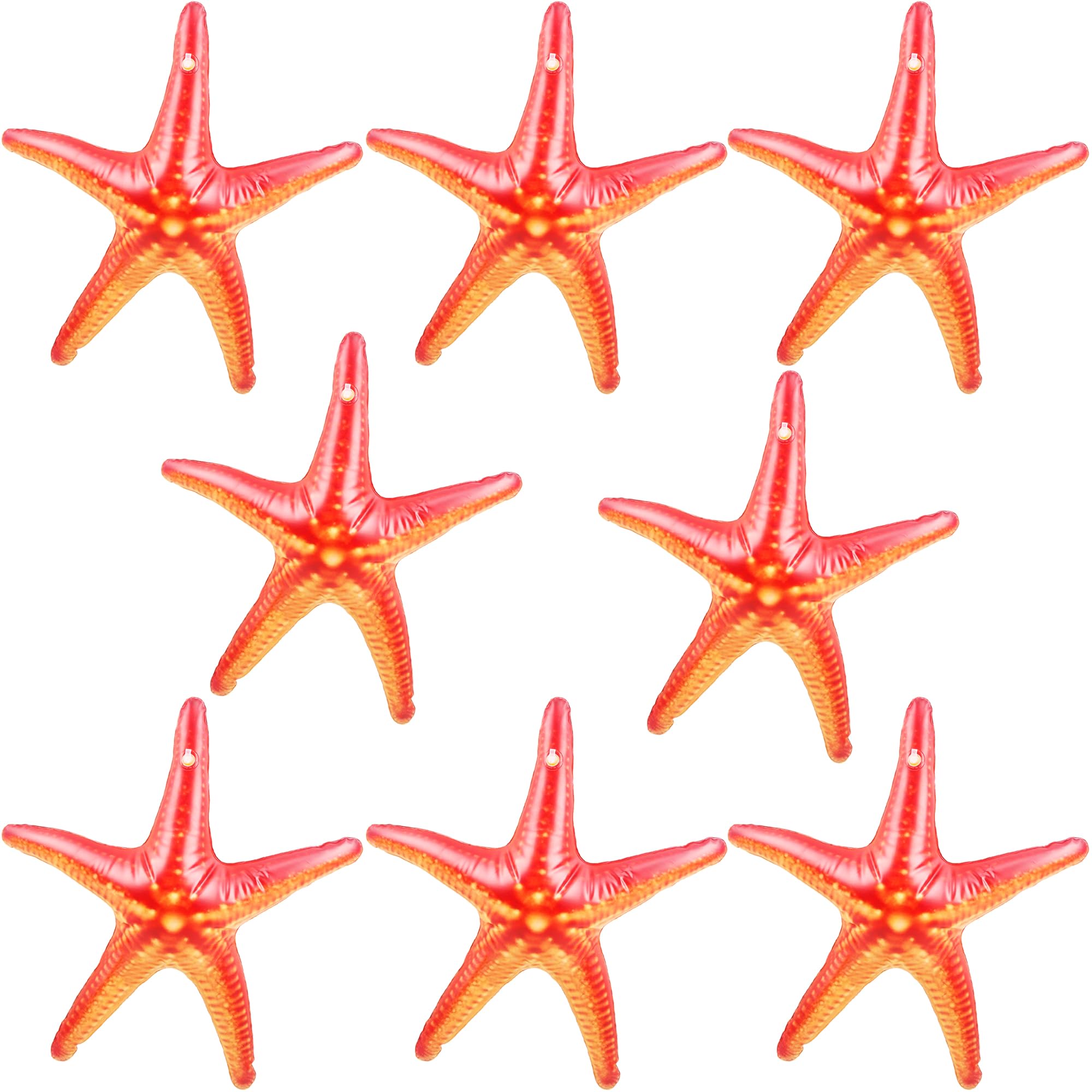 8 Pcs 20inch Inflatable Large Star Fish Stafish Balloons Inflatable Aquatic Animal Blow Up Pool Toys for Mermaid Ocean Under the Sea Party Decoration