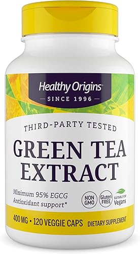 Miniatura 9 de Healthy Origins TEAVIGO, Extracto de té verde, 94% EGCG, 150 mg – Cápsulas de extracto de té verde de Camellia Sinensis – Suplemento antioxidante