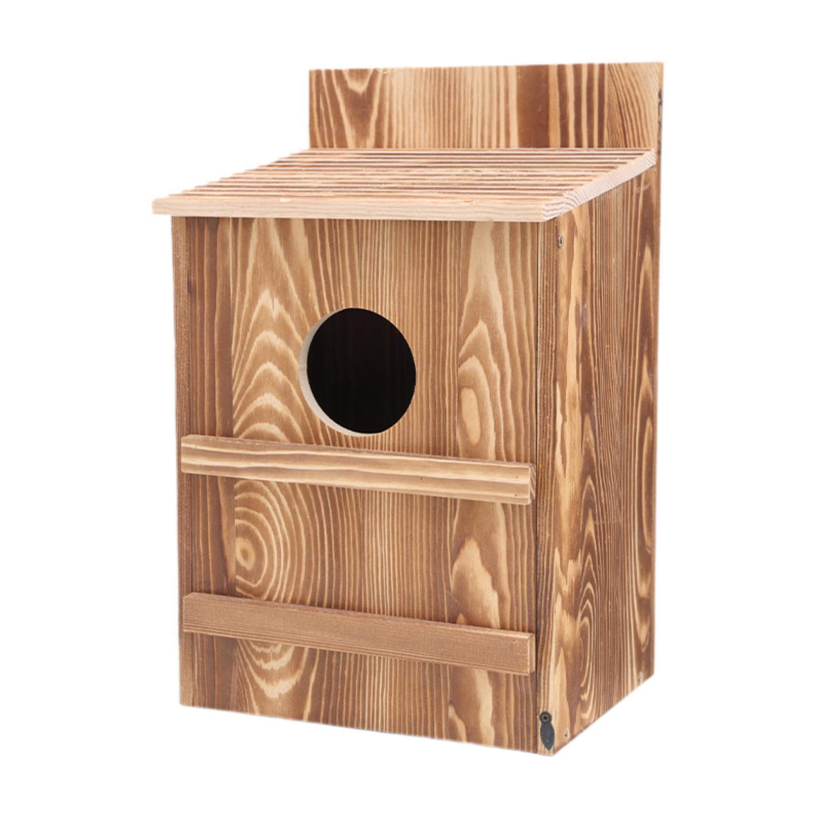 Boîte à oiseaux extérieure avec assemblage facile et rapide en bois