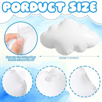 Soulchen 12 Pcs 3D Cloud Balloons Cloud Hanging Decor for Room Ceiling
