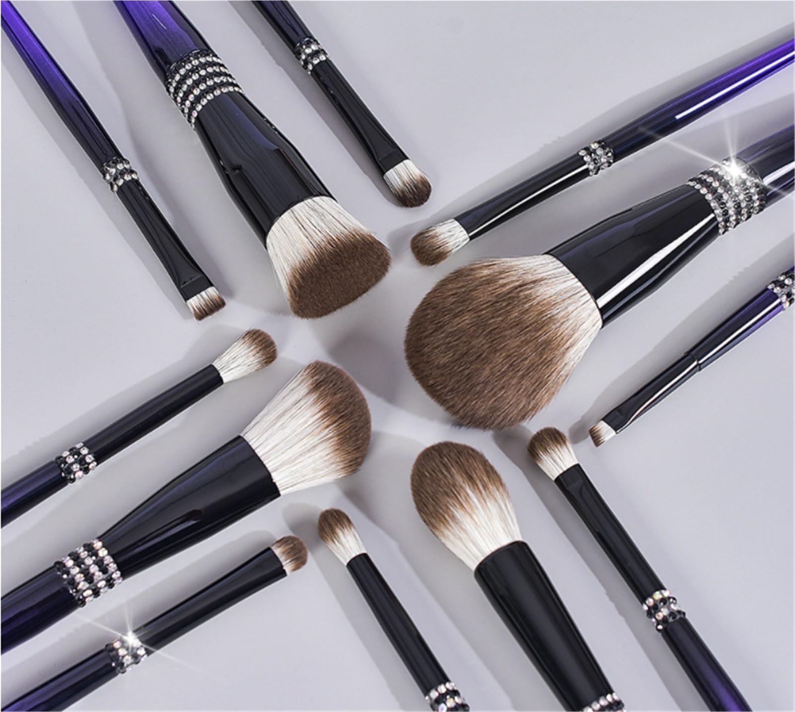 Set Pennelli Make Up Trucco Set Di Pennelli For Il Trucco Con Setole Morbide For Fondotinta, Fard, Sfumatura, Contorno Viaggio Professionali(Blue)