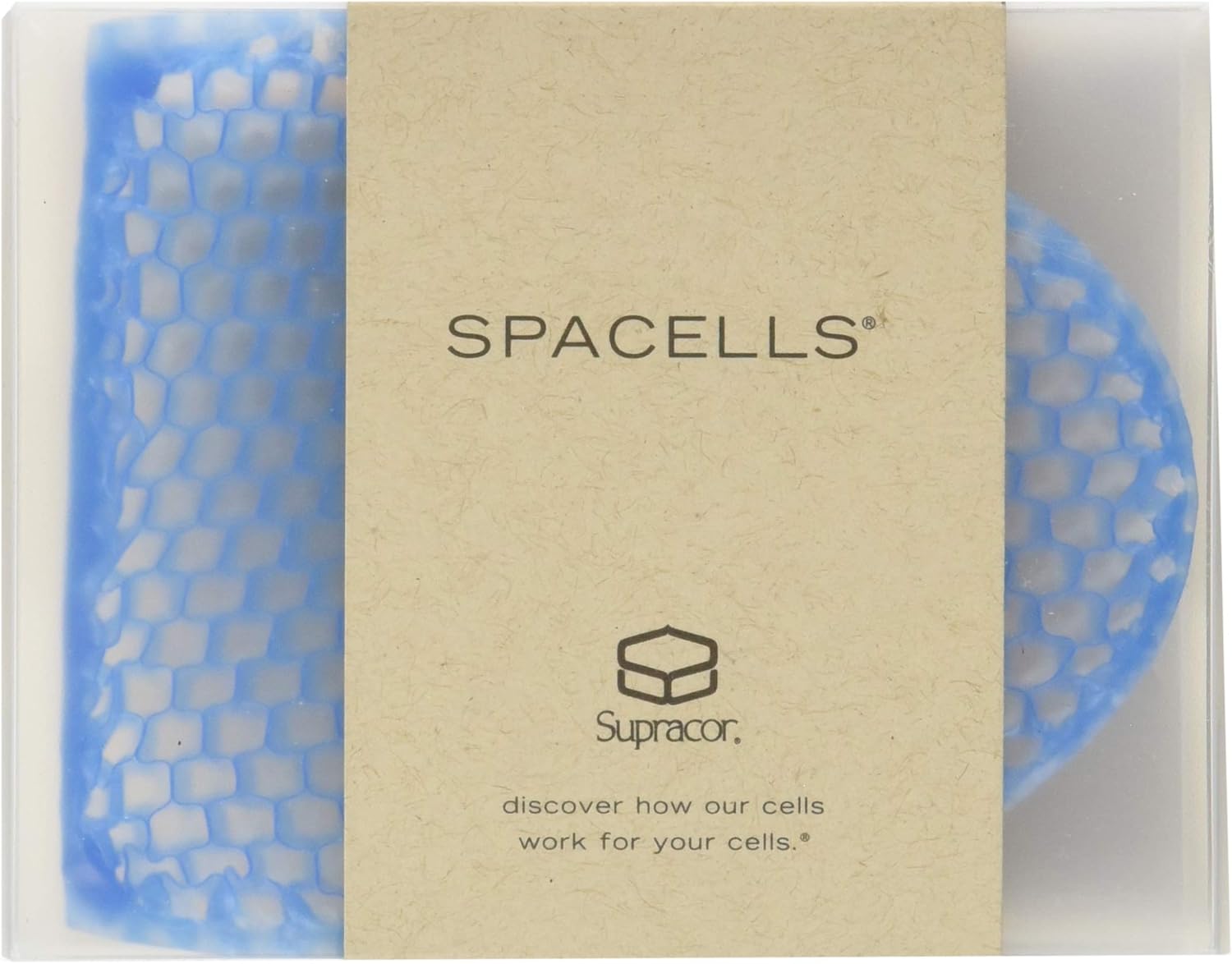 Supracor SpaCell Facial Sponge - Face Scrubber, Honeycomb Face Exfoliator for Smoother, Softer, and Younger Looking Skin, Blue, One Pack - Image 2