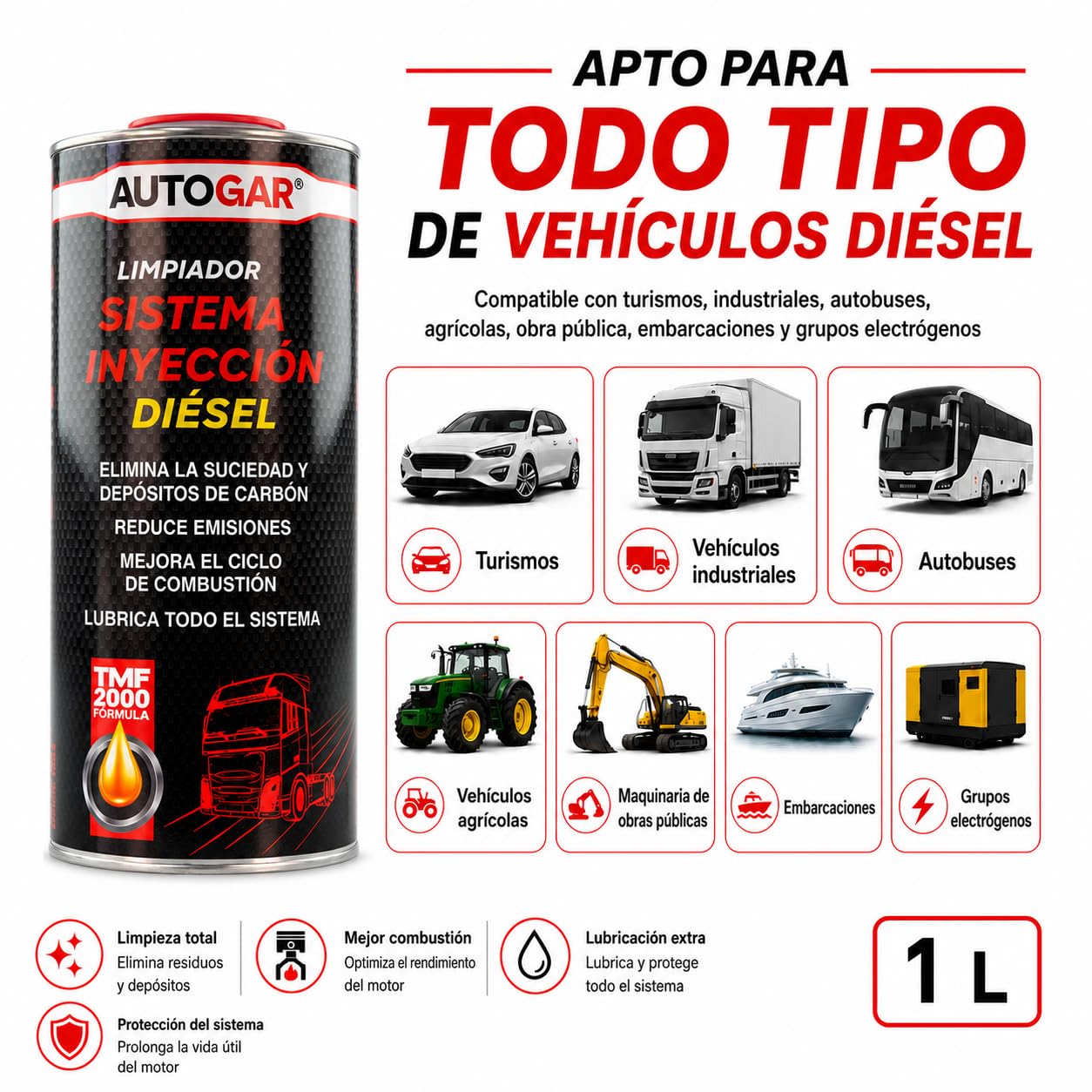 Limpiador para Inyectores Diesel (1L)
