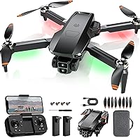 BeiyoQSZ 4K Brushless Motor Drone for Adults Kids Beginners - 60Min Flight, FPV 130° Camera, Foldable Quadcopter Gesture Control Black