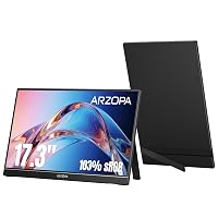 ARZOPA Monitor Portatile 17,3 Pollici con Schermo 1920x1080 FHD IPS 300 cd/m² 103% sRGB