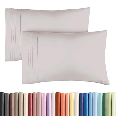 Queen Pillow Cases Set of 2 - Ultra Soft Hotel Quality Pillowcase Covers - Comfy, Cozy & Wrinkle Free - Shrinkage, Stain & Fade Resistant - Machine Washable Pillow Protectors - 2 Piece Set - Dark Grey