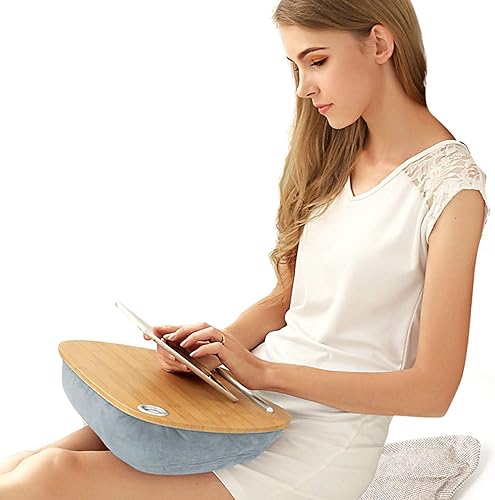 Miniatura 2 de Escritorio de regazo, bandeja de escritorio portátil para computadora portátil, multifunción, mesa de escritura de aprendizaje, escritorio de cama