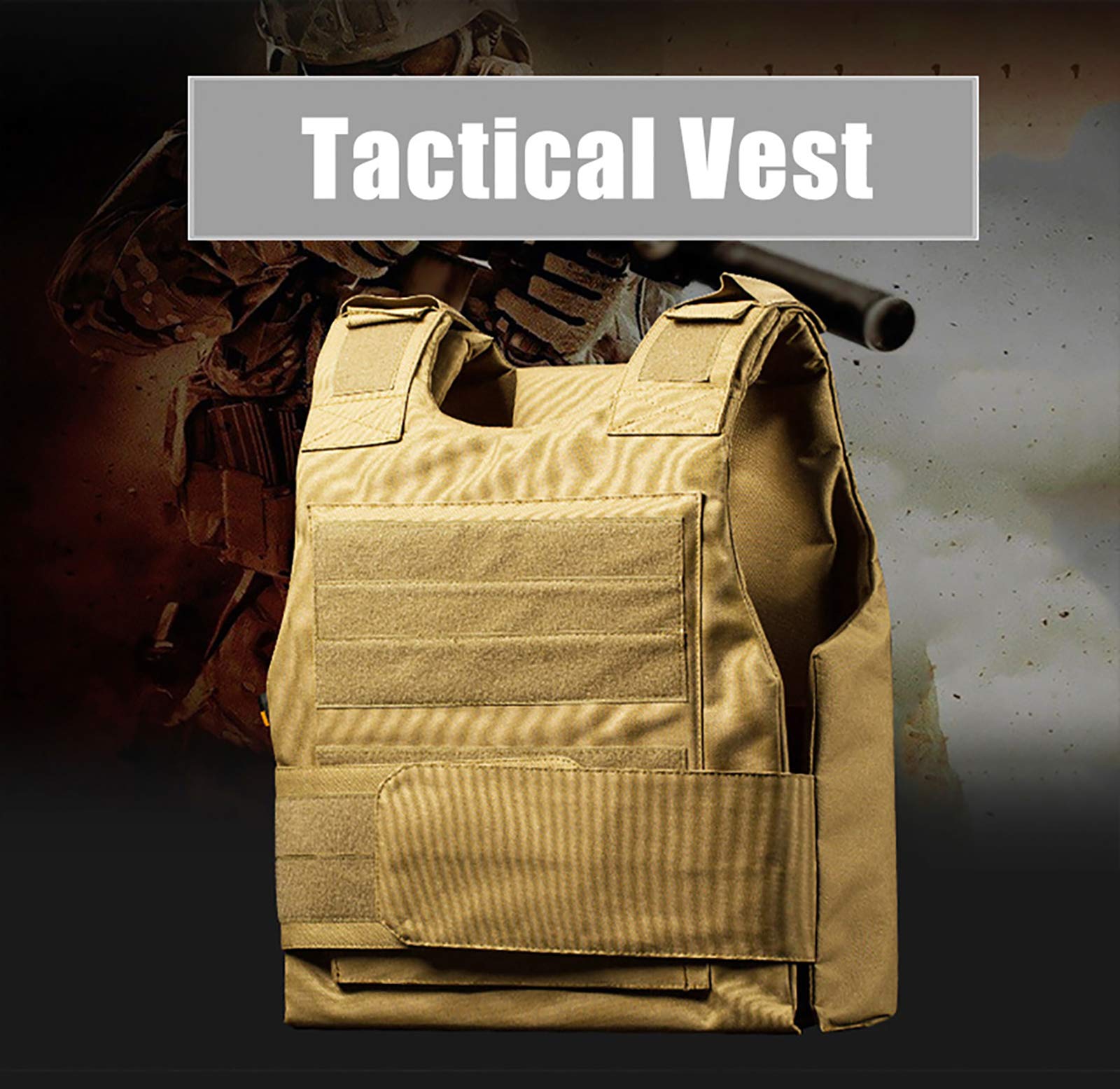 Anti-Couteau Gilet, Anti Stab Dur Vêtements d'auto-défense, Preuve Anti-Coup Vest, l'armée américaine Militaire Veste Tactique, réel CS Equipements,Noir