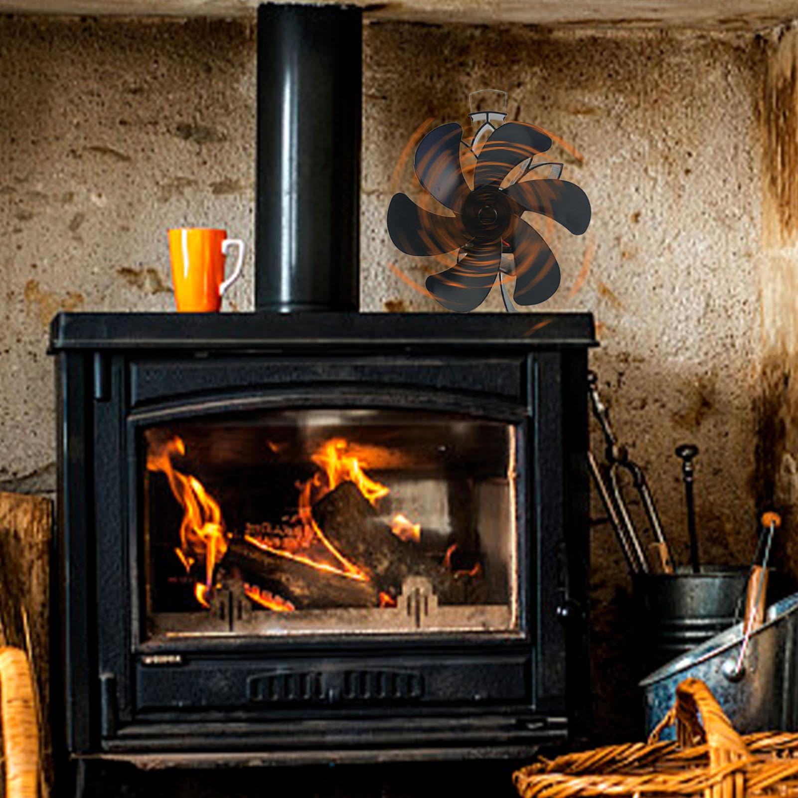 Ventilatore per stufa a legna alimentato a calore, ventilatore | per caminetto a caldo - Ventilatore silenzioso - Ventilatore per , ventola termica, aria calda circolante,