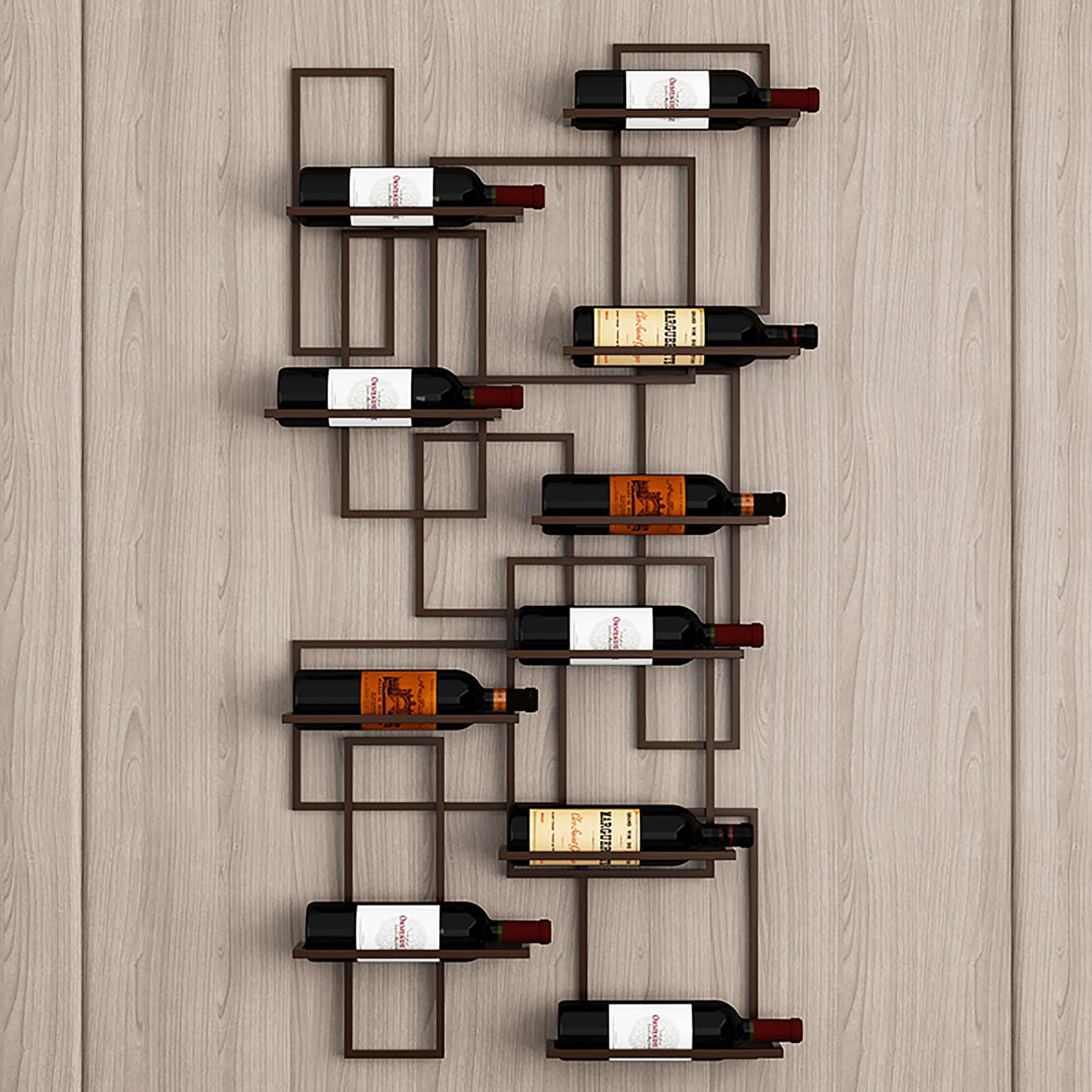 Étagère de rangement bouteilles de vin pour bar et salle à manger chaleureuse