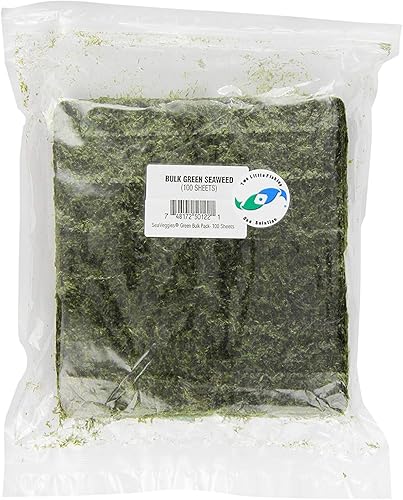 Atlsvgsb Sea Veg-Green Seaweed a granel 100 hojas
