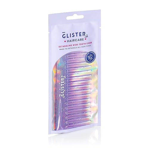 Glister Paradise - Peine desenredante de dientes anchos, cepillo duradero para el mejor peinado y cuidado profesional, adecuado para tipos de