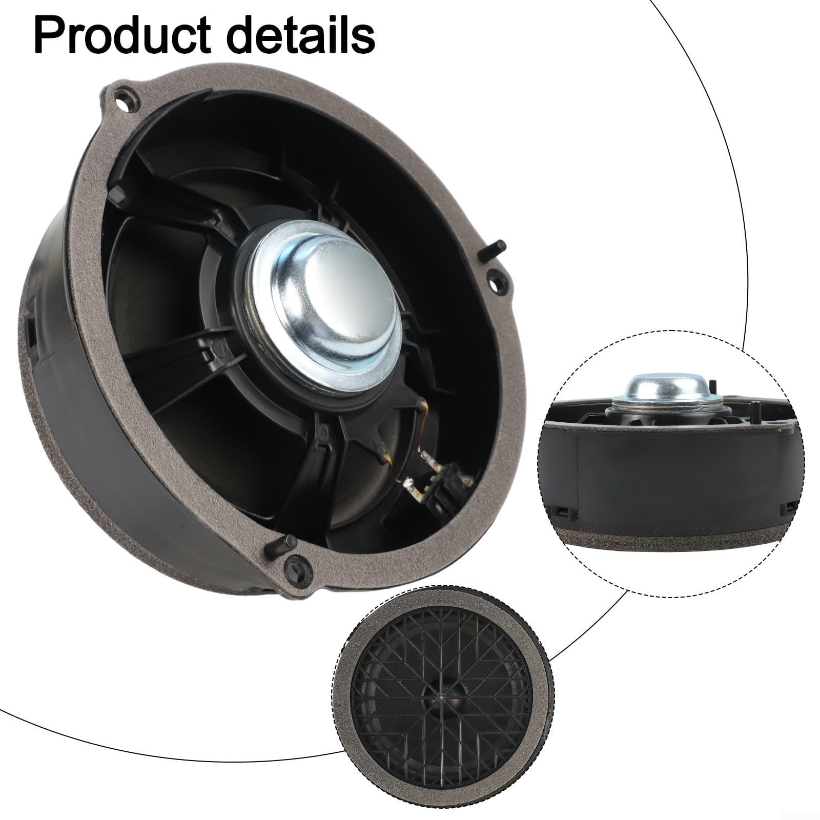 Altavoz de sonido para puerta trasera compatible con A4 B8 A5 2008-2016 OEM 8K0035411 ABS Reemplazo fácil instalación Hecho Simple Componente de audio Parte interior del coche Materiales de larga