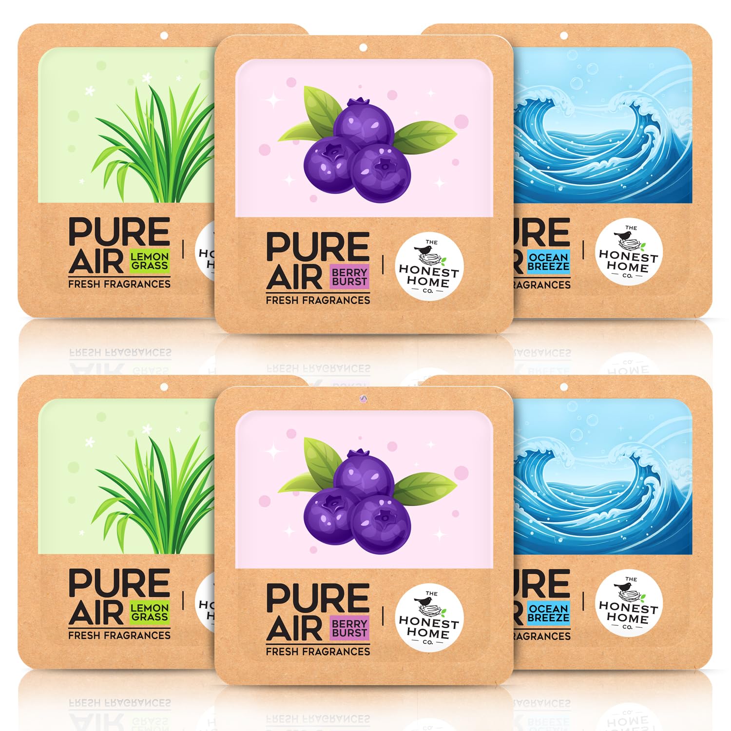 Honest Home Air Freshener Combo Pack of 2 | 3 Sachets/Box | Long Lasting Room Freshener for Home, Bathroom and Office | Gel-Based Odour Control with Assorted Fragrances-image-7