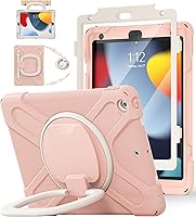 Vista 11 de BATYUE Funda para iPad de 9ª/8ª/7ª generación (funda resistente para iPad de 10.2 pulgadas 2021/2020/2019) con protector de pantalla, soporte