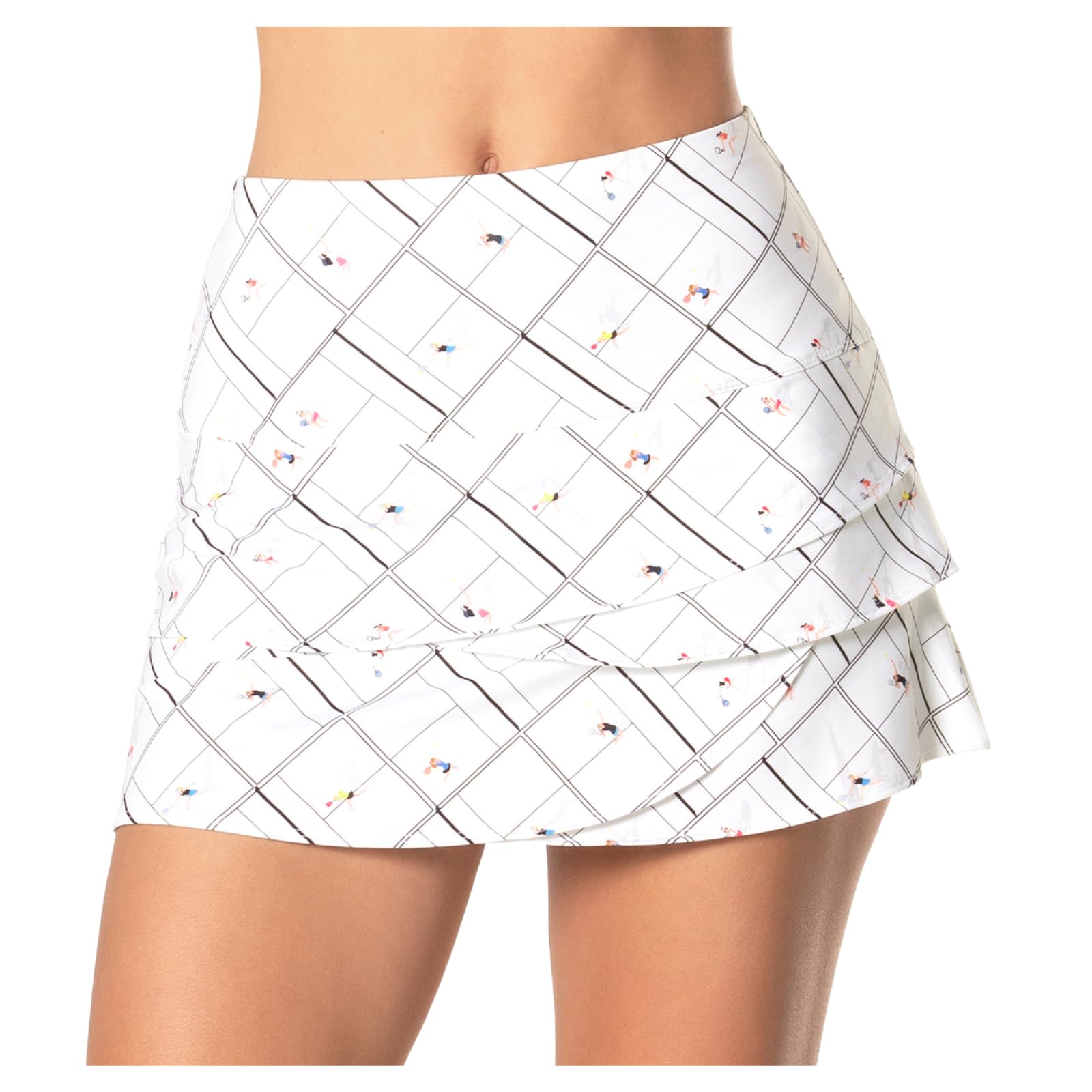 Lucky In Love Women's Long Pickleball Scallop Skirt., Line Call, XL