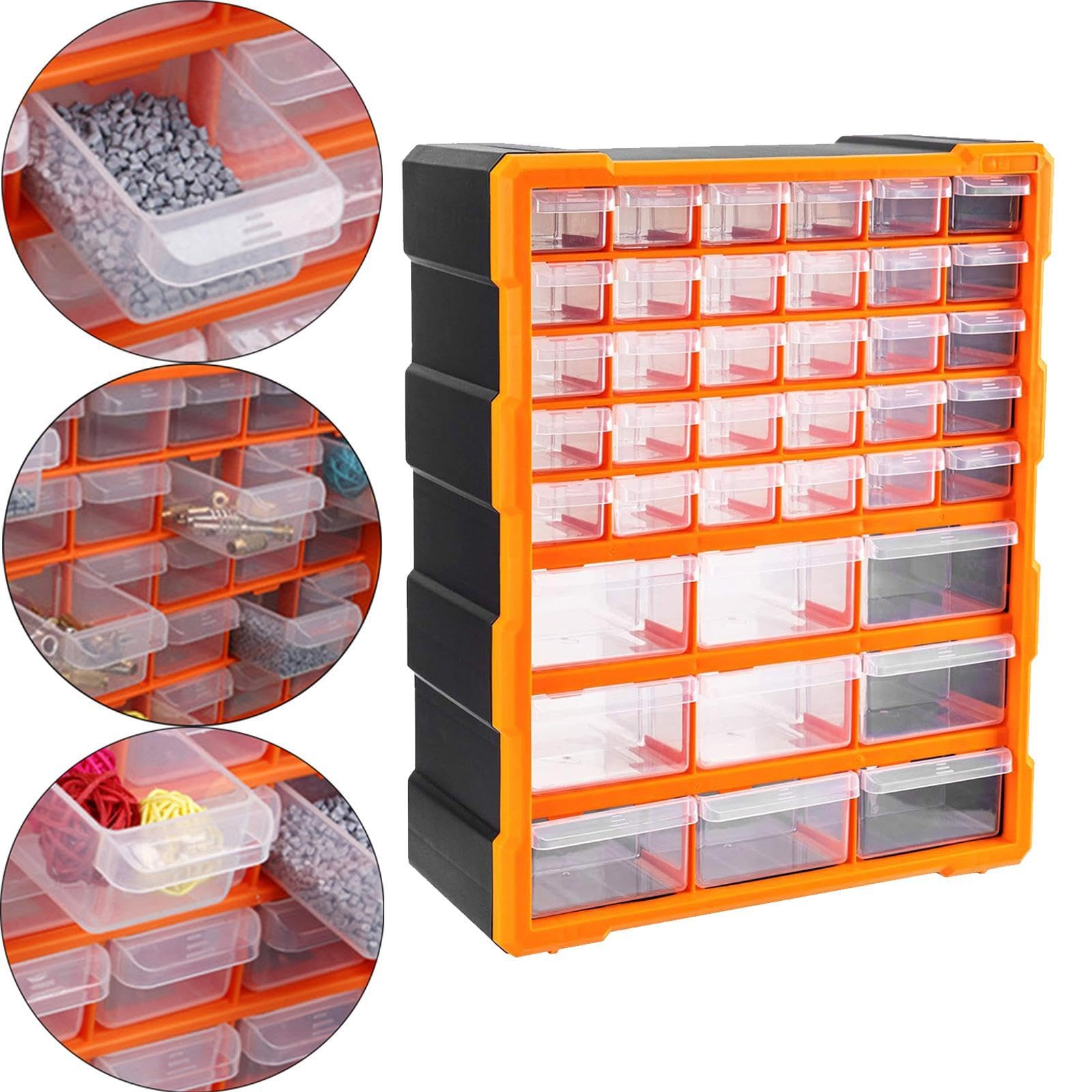Generic Organizer Viti con Cassetti Trasparenti Contenitore Separato per Minuteria Scatola Porta Componenti Elettronici Box Compartimentato in PP Adatto per O, Stile c