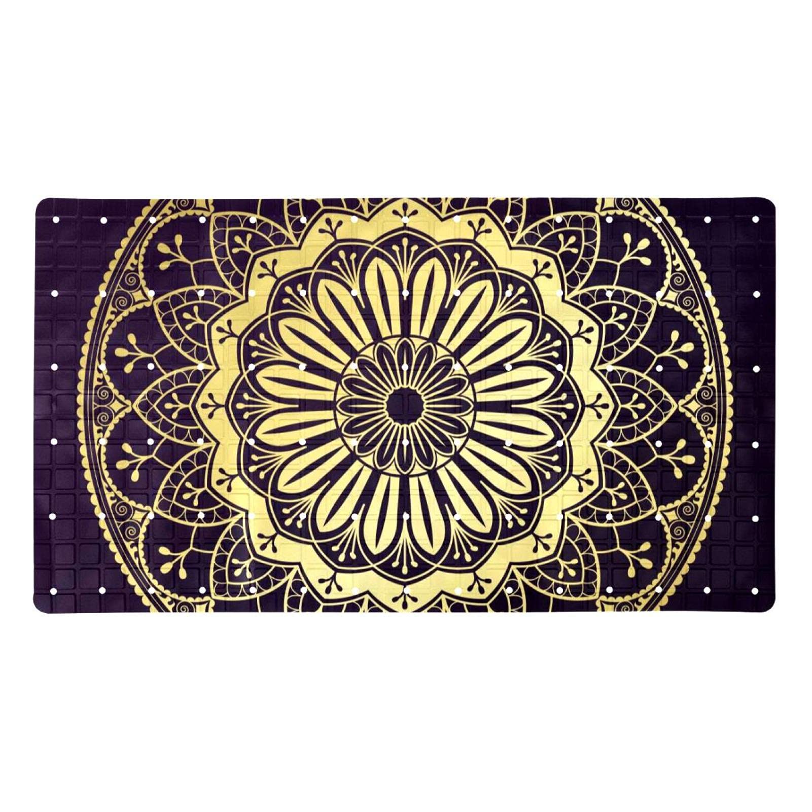 Tapis de baignoire antidérapant 40x70 cm mandala pour une douche sereine en famille