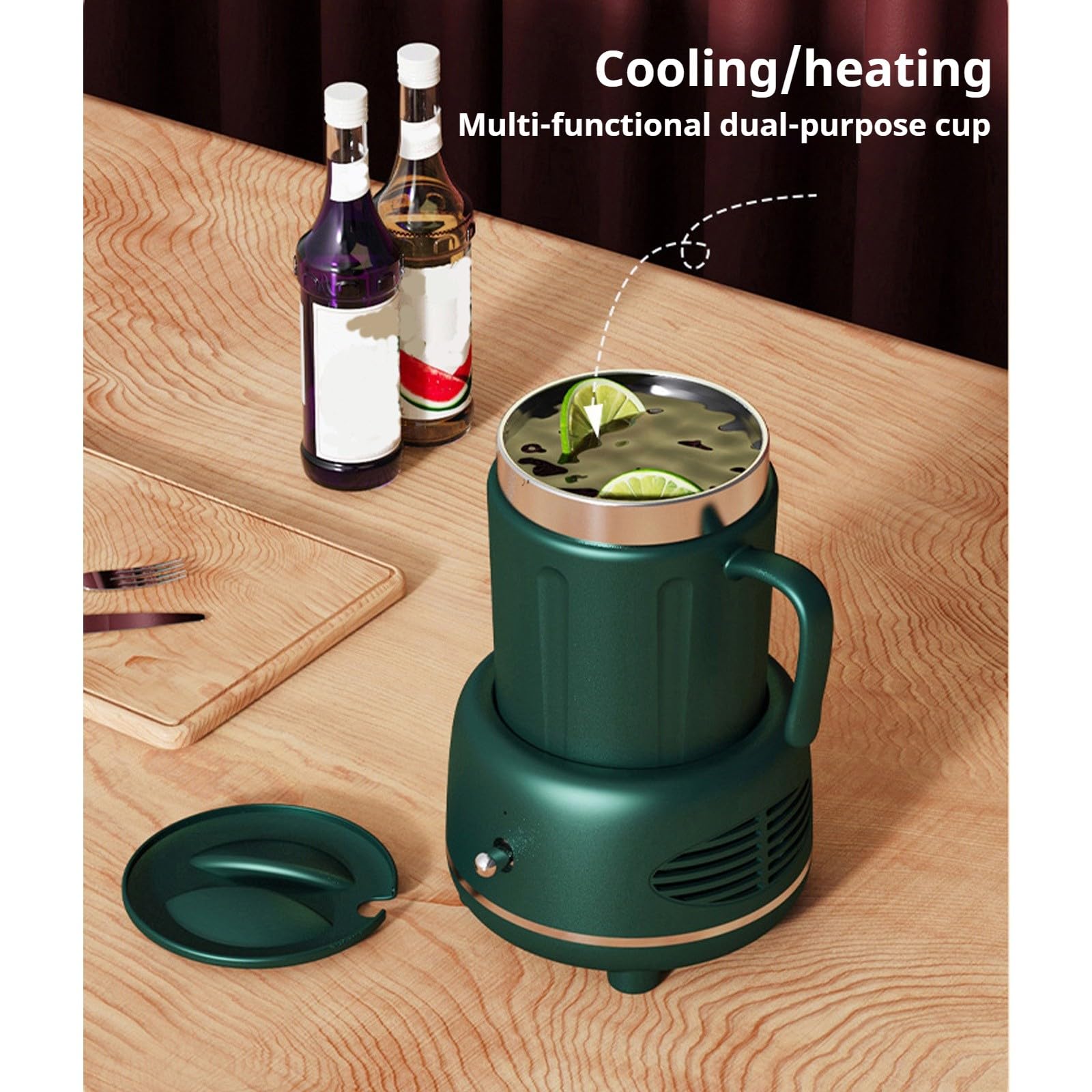 Elektrischer Kühlbecher,Kaffeeheizkühler,Getränkekühler,Tassenkühler,Schnellkühler,Home-Office-Kaltgetränkeautomat,tragbarer Mini-Getränkekühler,geeignet für Getränke,Cola,Bier,Wein Pink